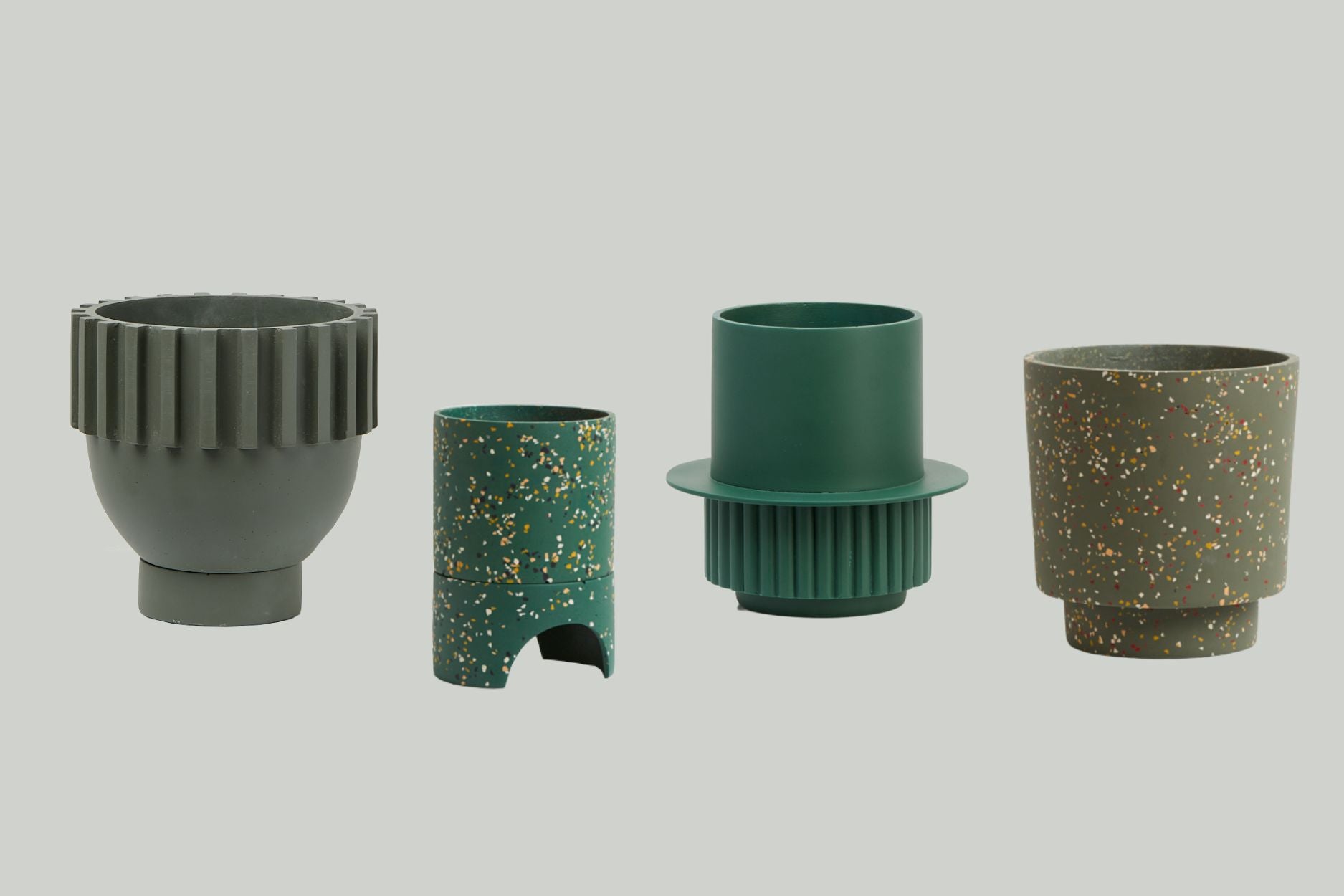 Green flower pots_capra Designs