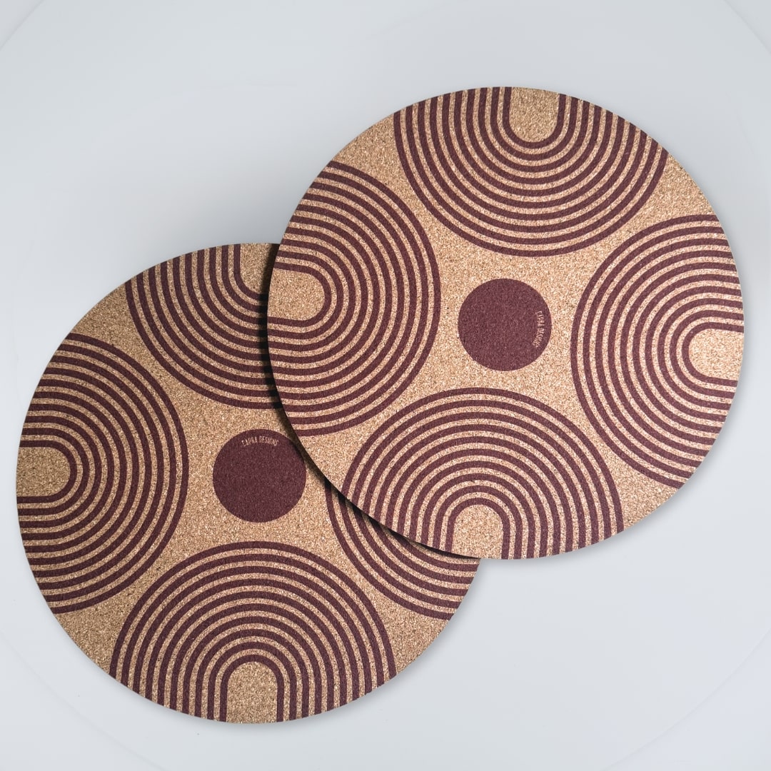 Luna Large Cork Placemats (Set of 2)