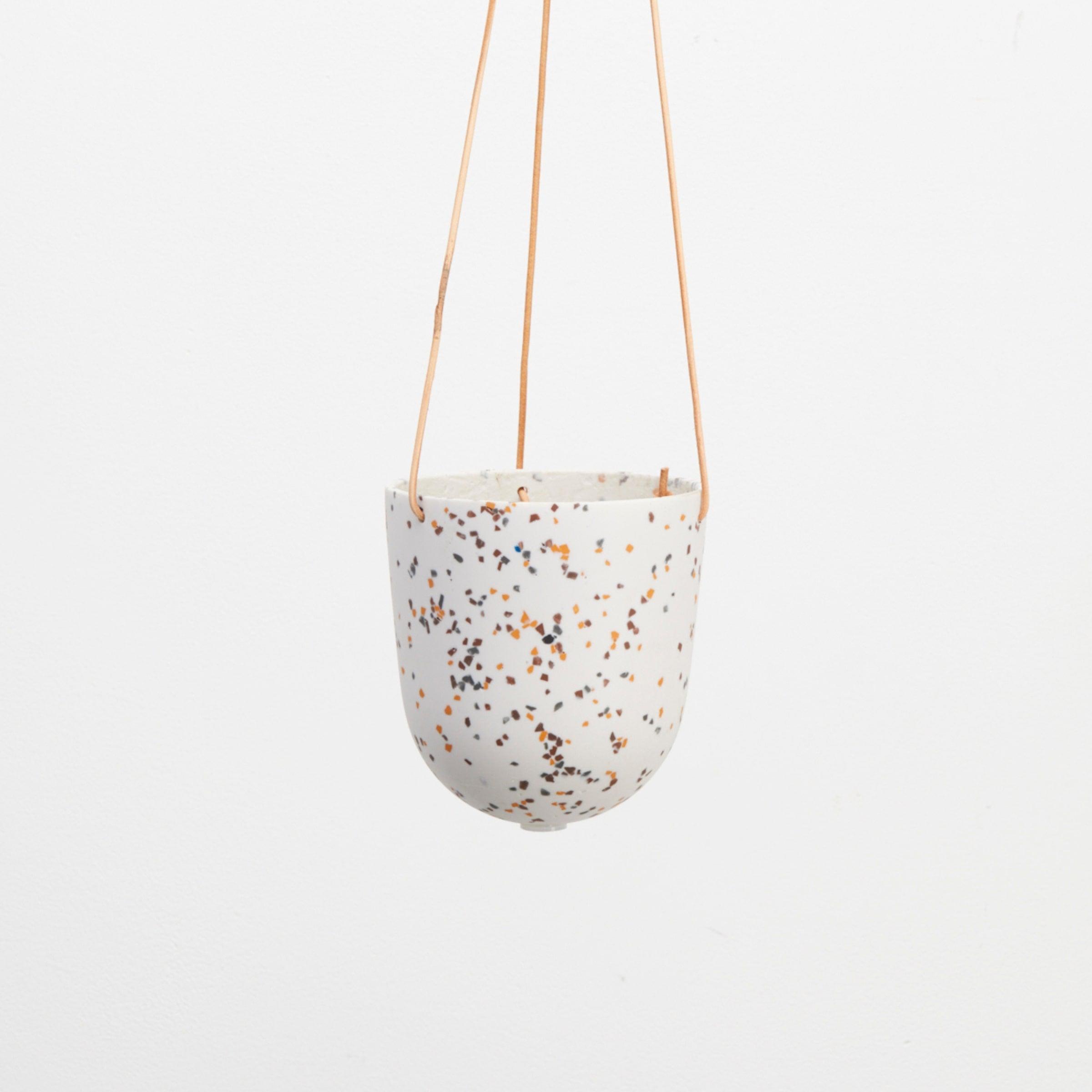 White Hanging Pot - Capra Designs