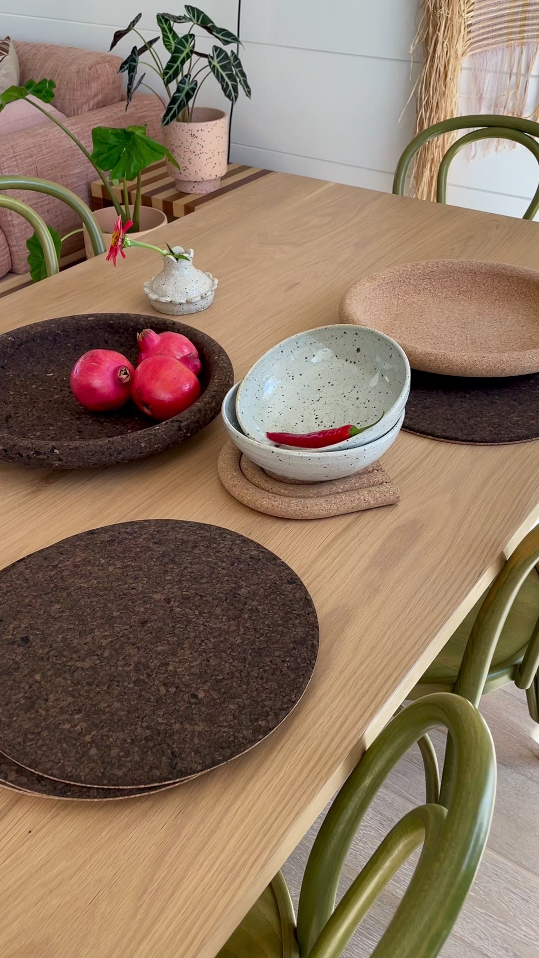 cork round placemat