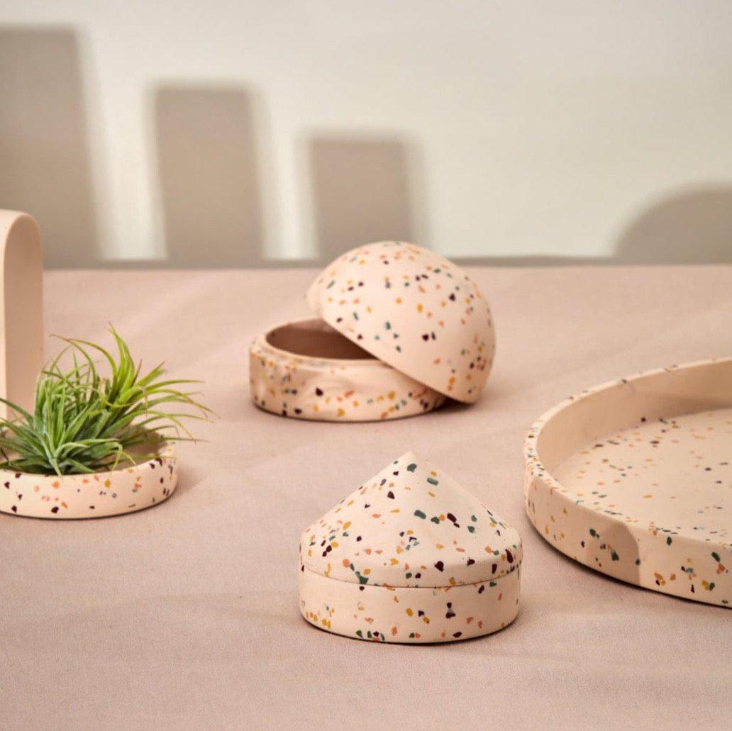 terrazzo trays and boxes
