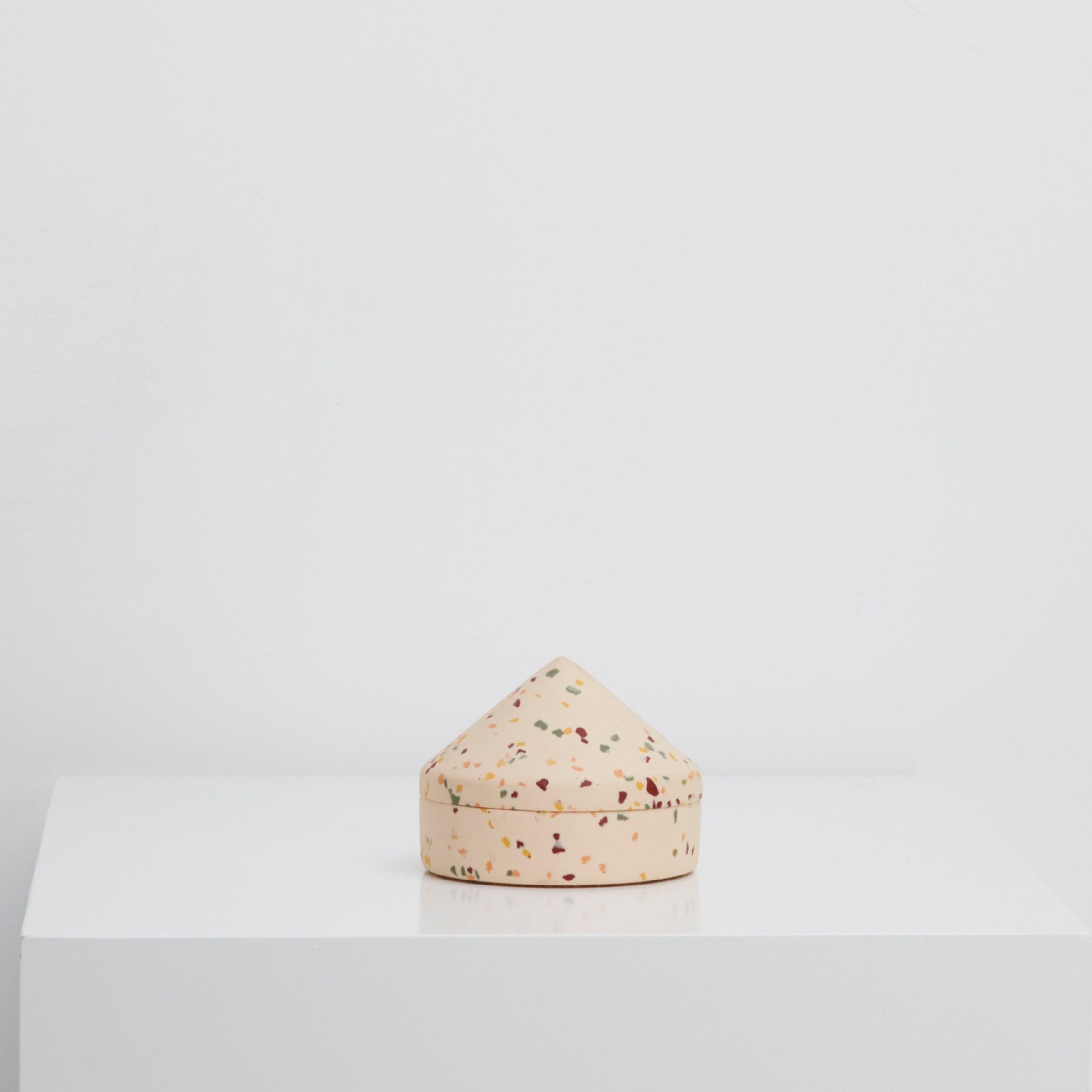 salt Terrazzo Keepsake Cone Shapes Box