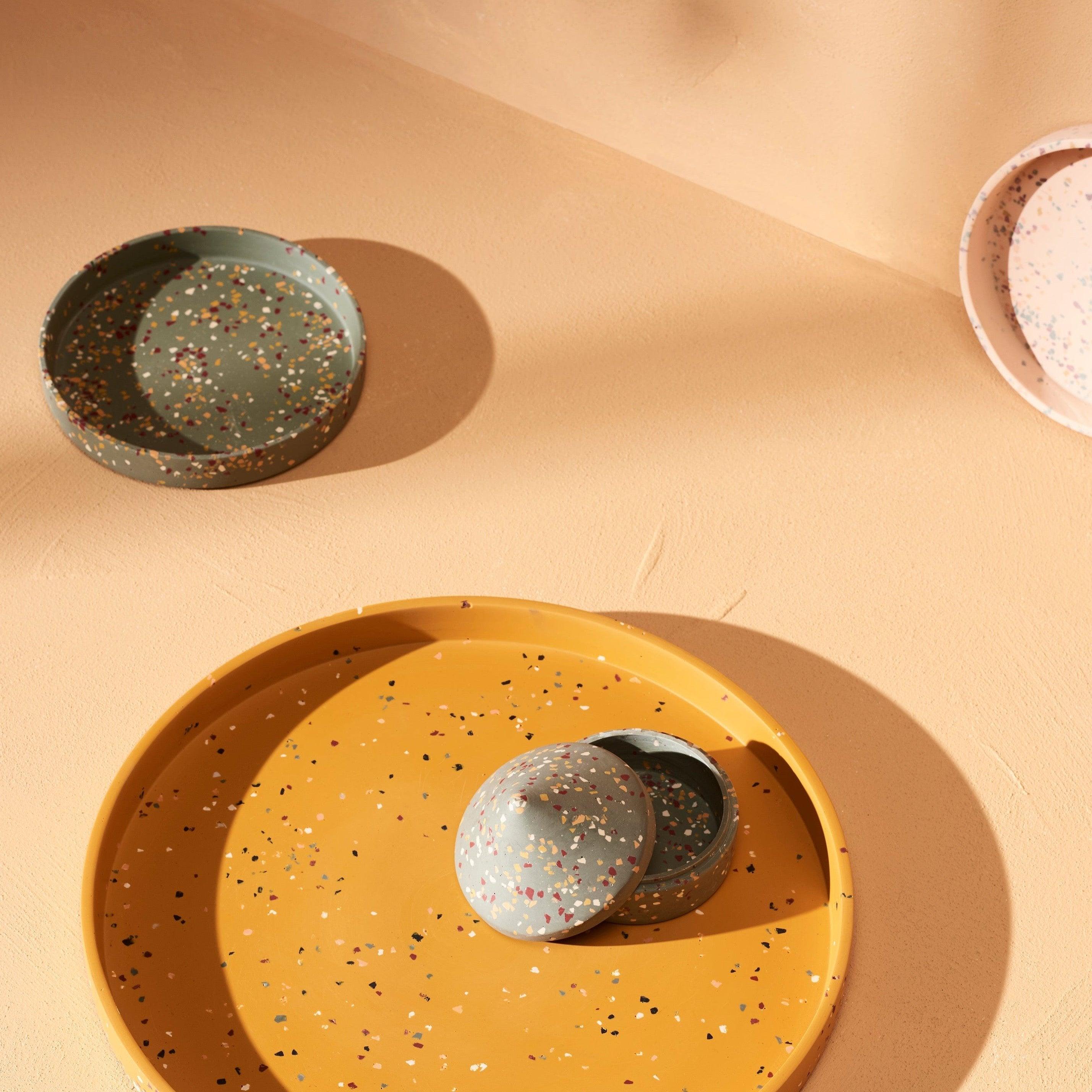 terrazzo tray set
