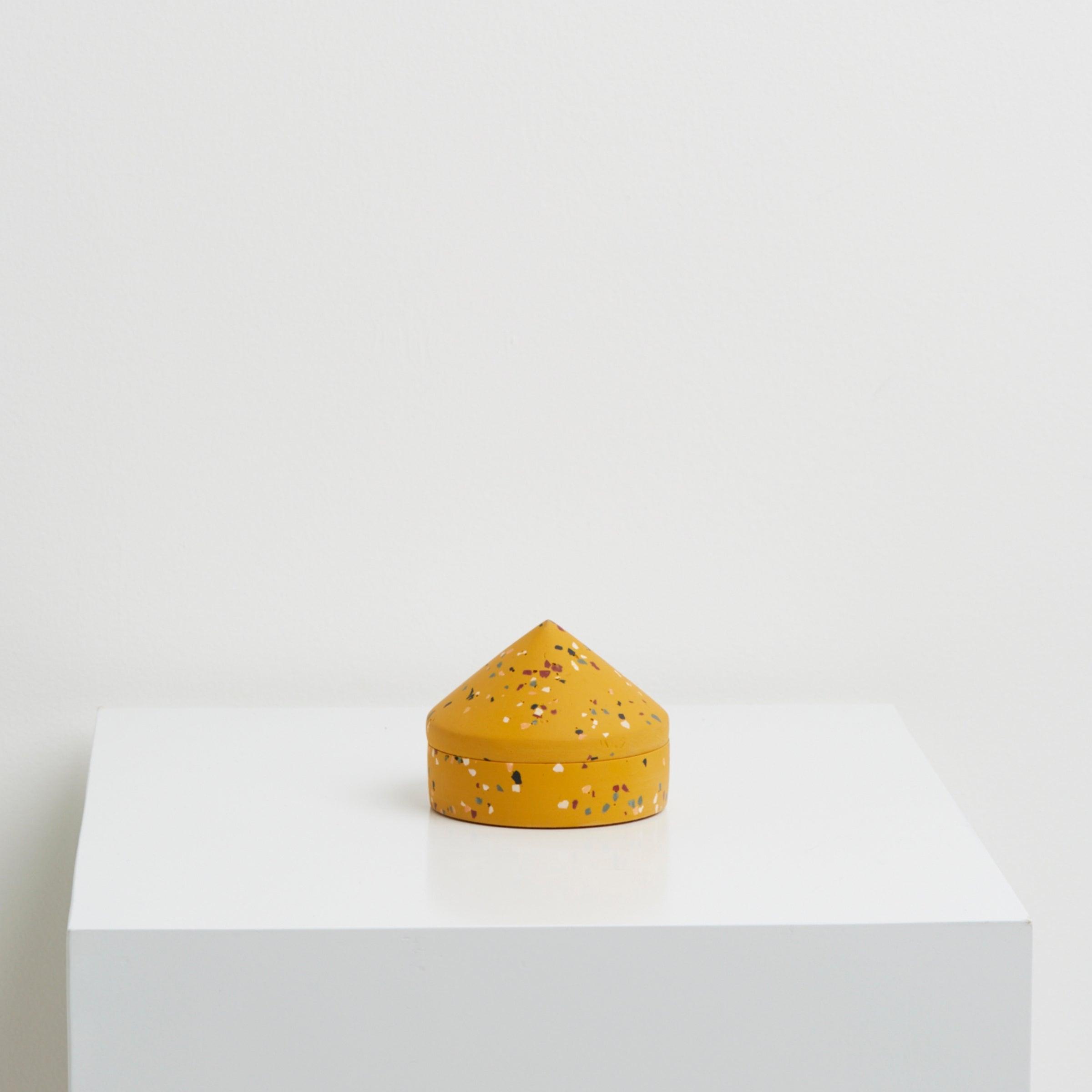 golden Terrazzo Cone Shapes Box