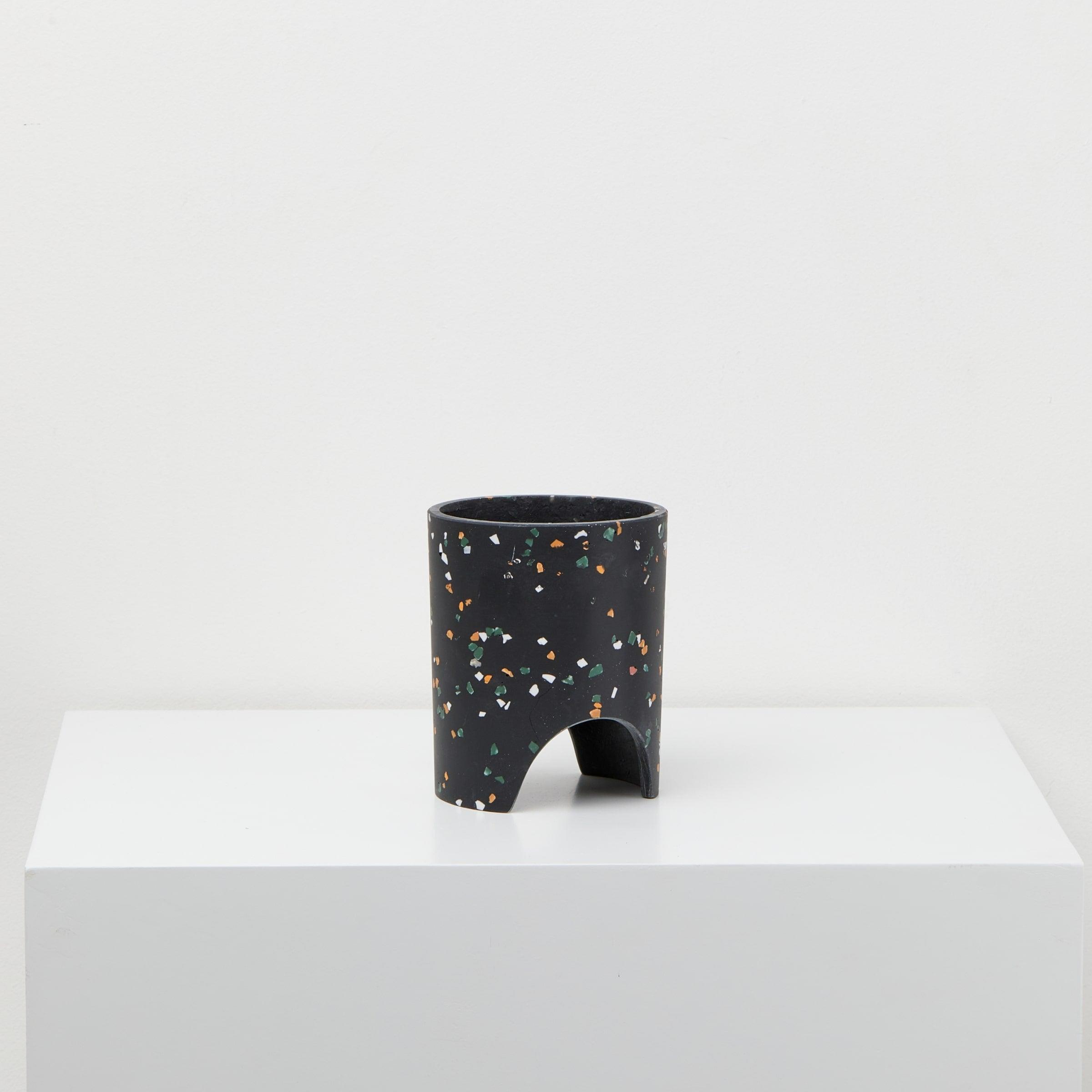 Small Archie Pot black Terrazzo pot