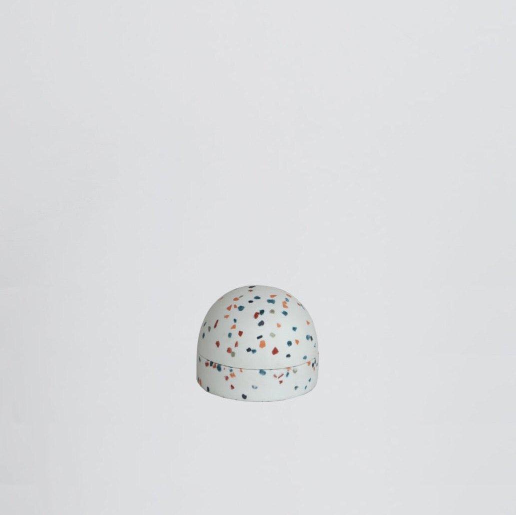 white terrazzo box