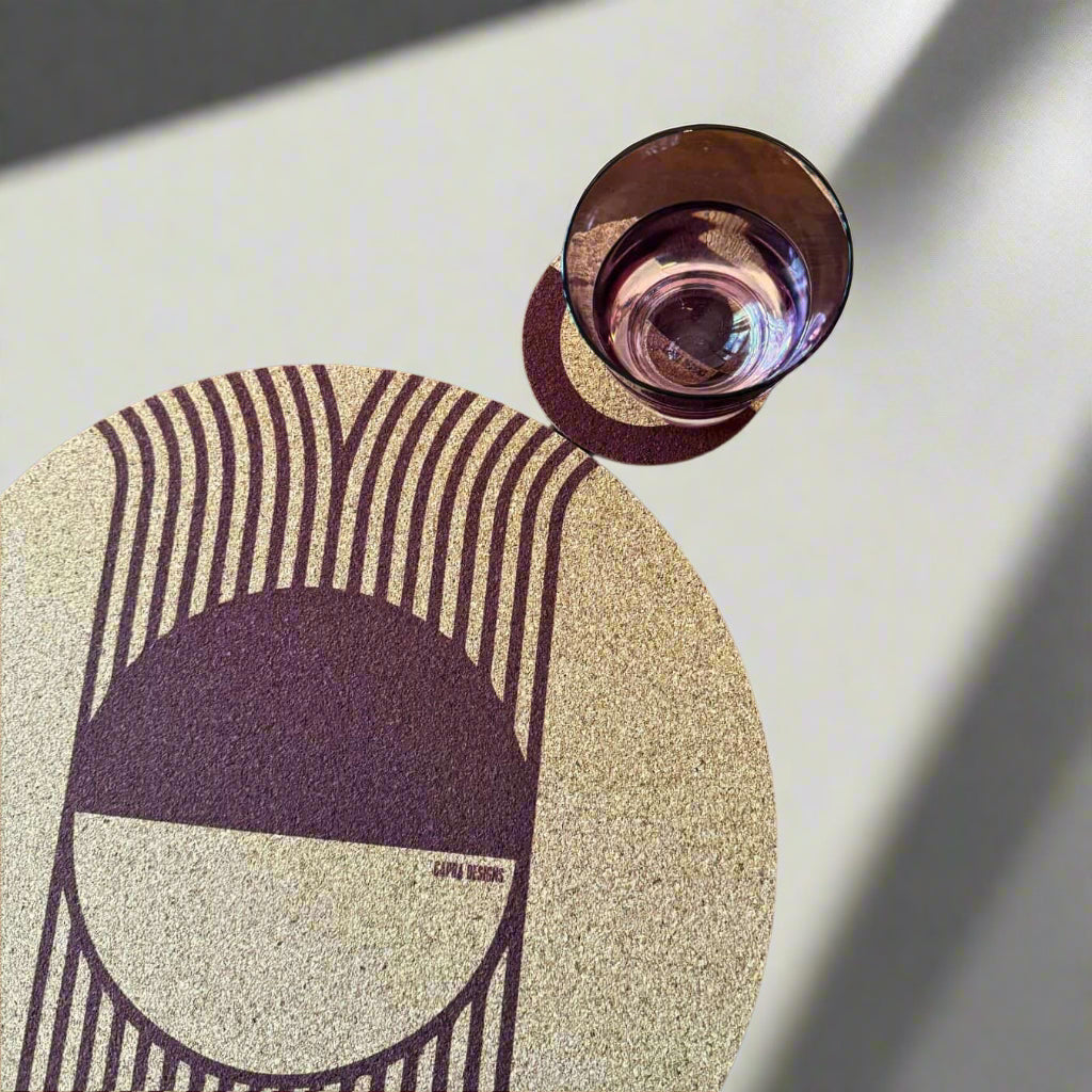 Geometrically patterned placemats_Capra Designs
