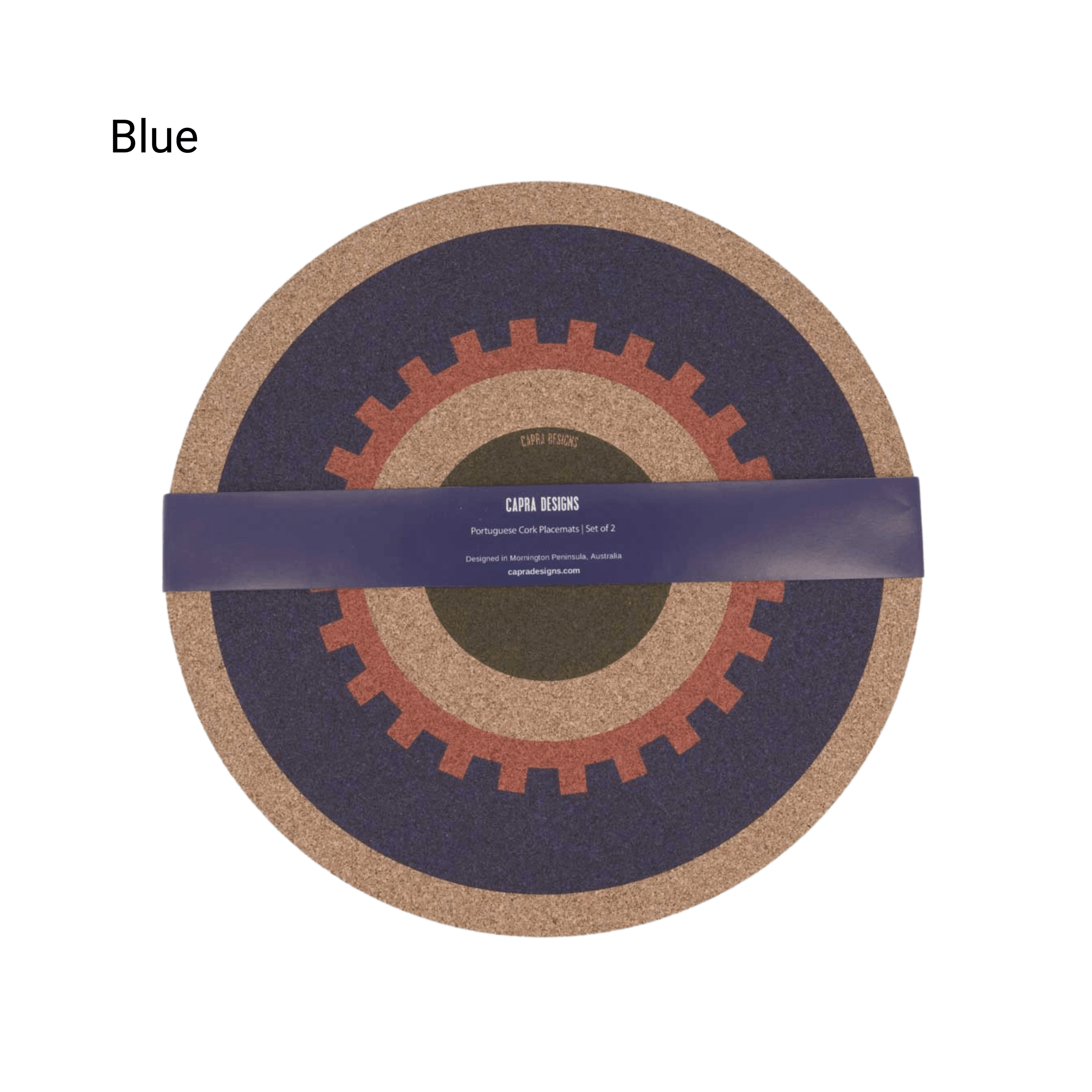 Blue Round Placemat_Capra Designs