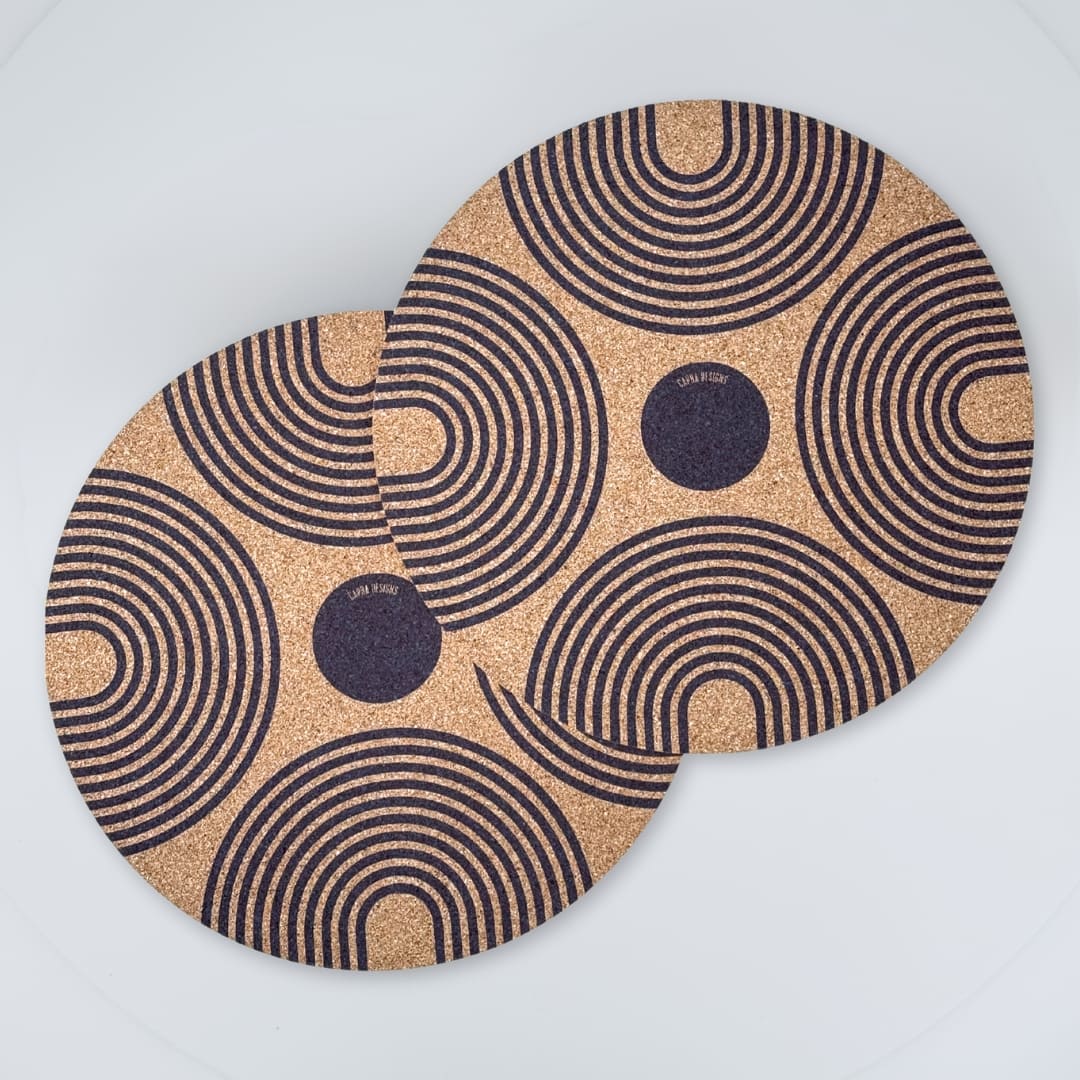 Luna Large Cork Placemats (Set of 2)
