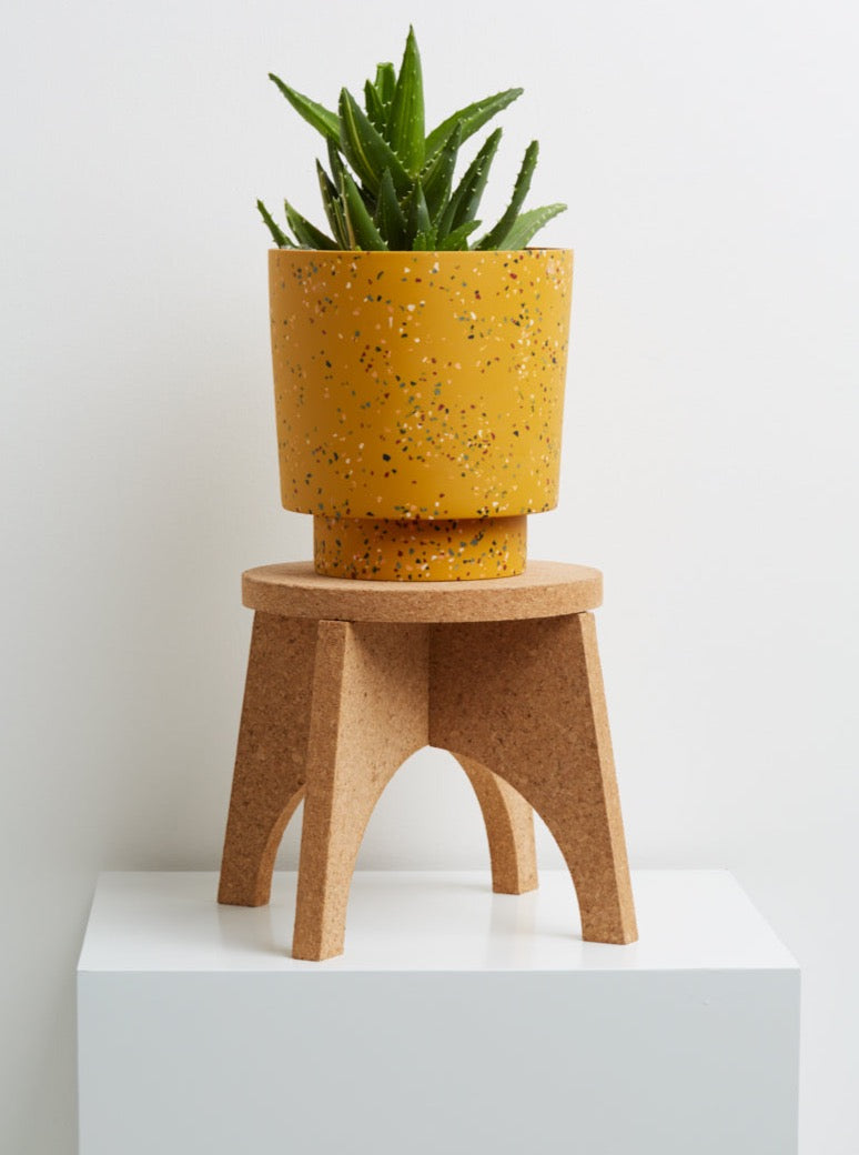 terrazzo plant pots with stand