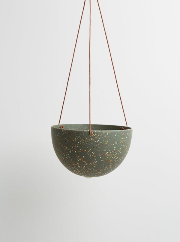 agave terrazzo hanging pots